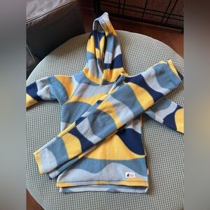 Colorful Hooded Fleece Pullover